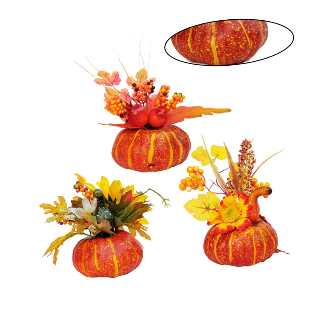 TOPBATHY 6 STK Kürbis- Ahornblatt-Girlande Riesiger Gefälschter Kürbis Künstliche Kürbisdekoration Halloween Kürbis Dekorationen Ornamente Halloween-kürbis-Ornament Laternendekor