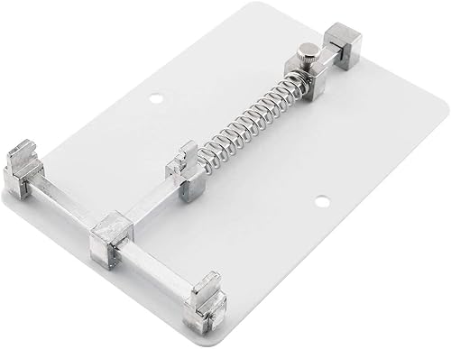 Miniatura 4 de E-outstanding Soporte de placa base PCB 4.7x3.1 in acero ajustable teléfono PCB placa de circuito accesorio abrazadera soporte herramienta de