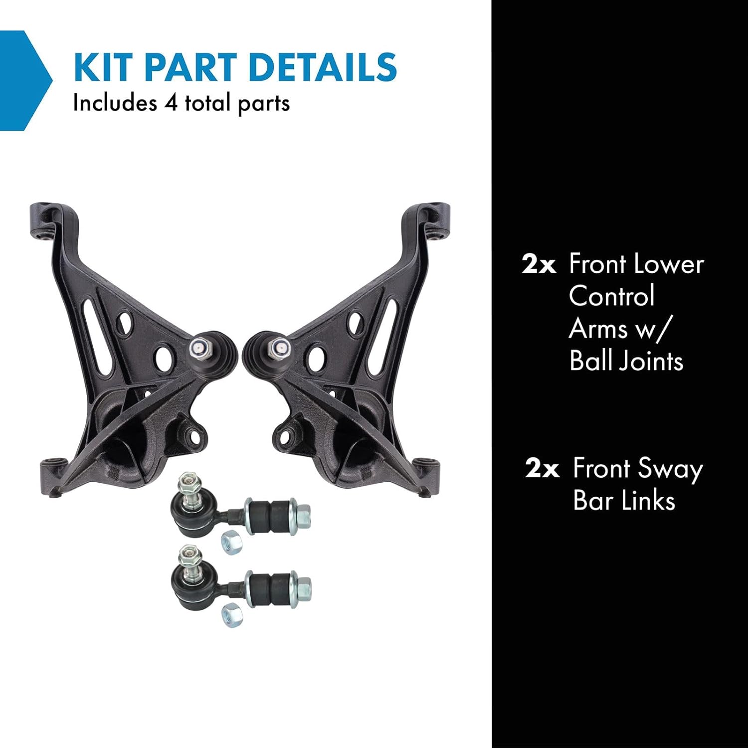 TRQ Front Suspension Kit Compatible with Front 1999-2005 Suzuki Grand Vitara 2002-2006 XL-7