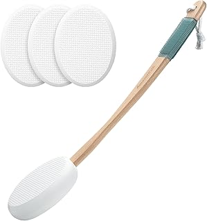17" Curved Handle Lotion Applicator with 4 Pads (Non-Automotive)