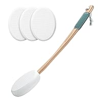 Vista 20 de AmazerBath Aplicador de loción para espalda, pies, 4 almohadillas de repuesto con mango curvado de 17 pulgadas, aplicador de protector solar