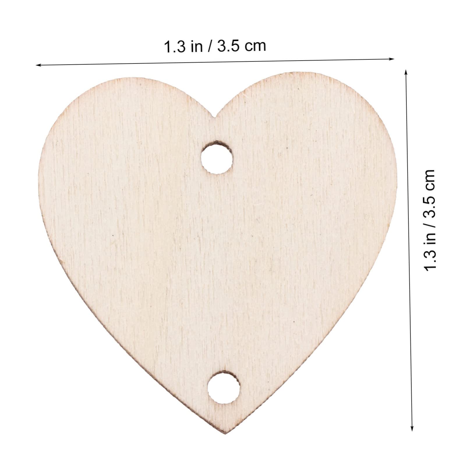Uonlytech 1Set Hanging Adornment Wooden Slices Heart Pendants for DIY Crafts Home Decor Festive Decoration for Any Occasion