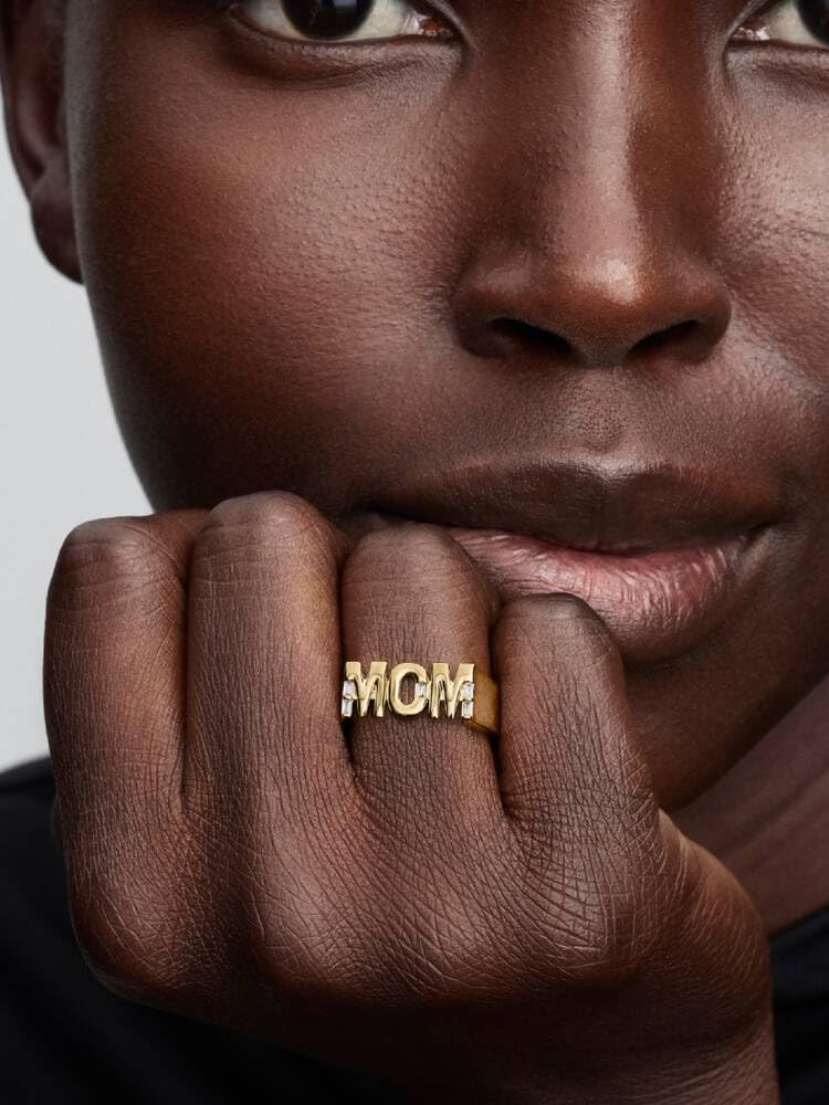 PANDORA Mom 164460C01 Siegelring für Damen, goldfarben