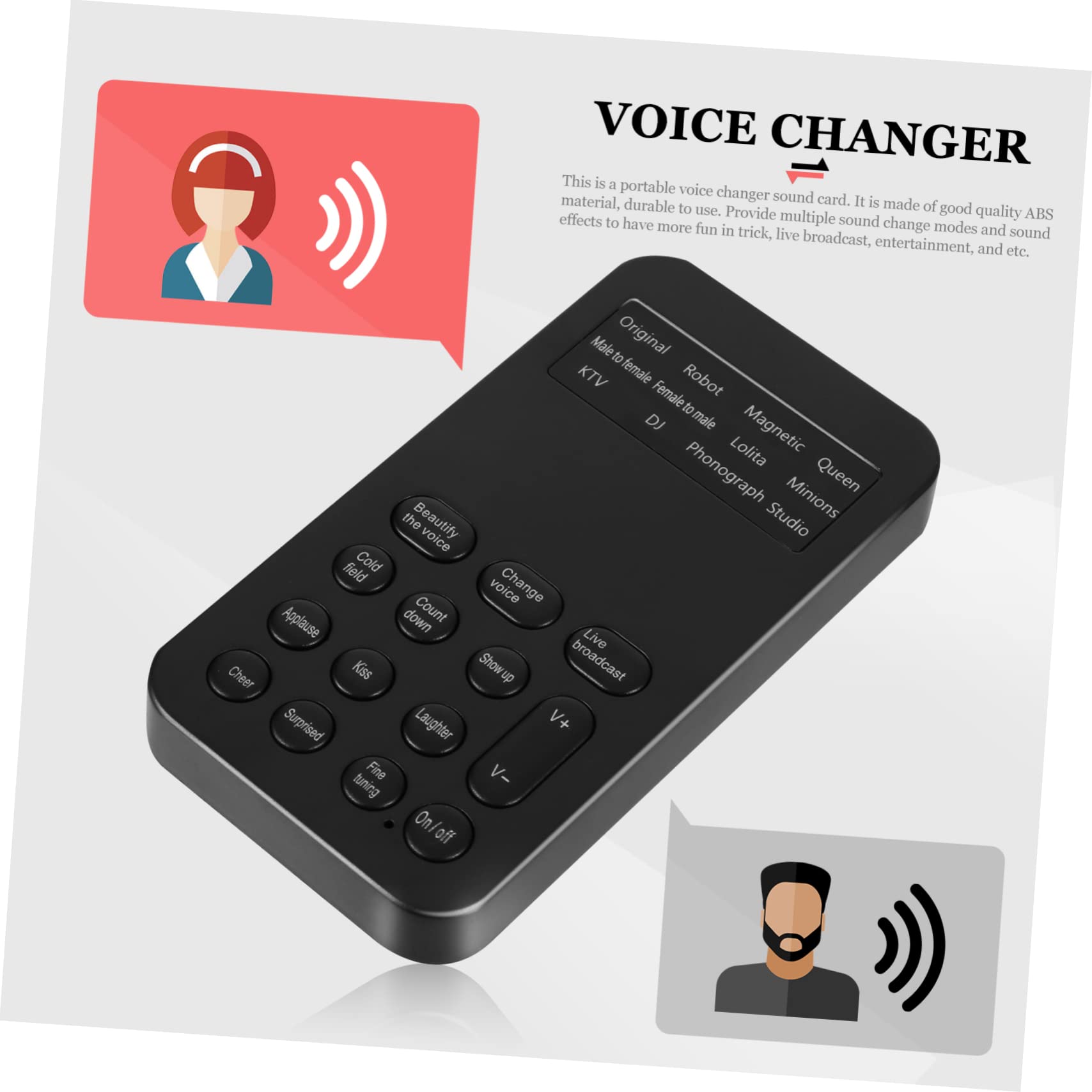 Mikinona 2pezzi Mini Scheda Audio Portatile Con Effetti Sonori Cambia Voce Per Giochi e Chat Compatibile Con Smartphone e Computer Facile Da Trasportare Software Necessario