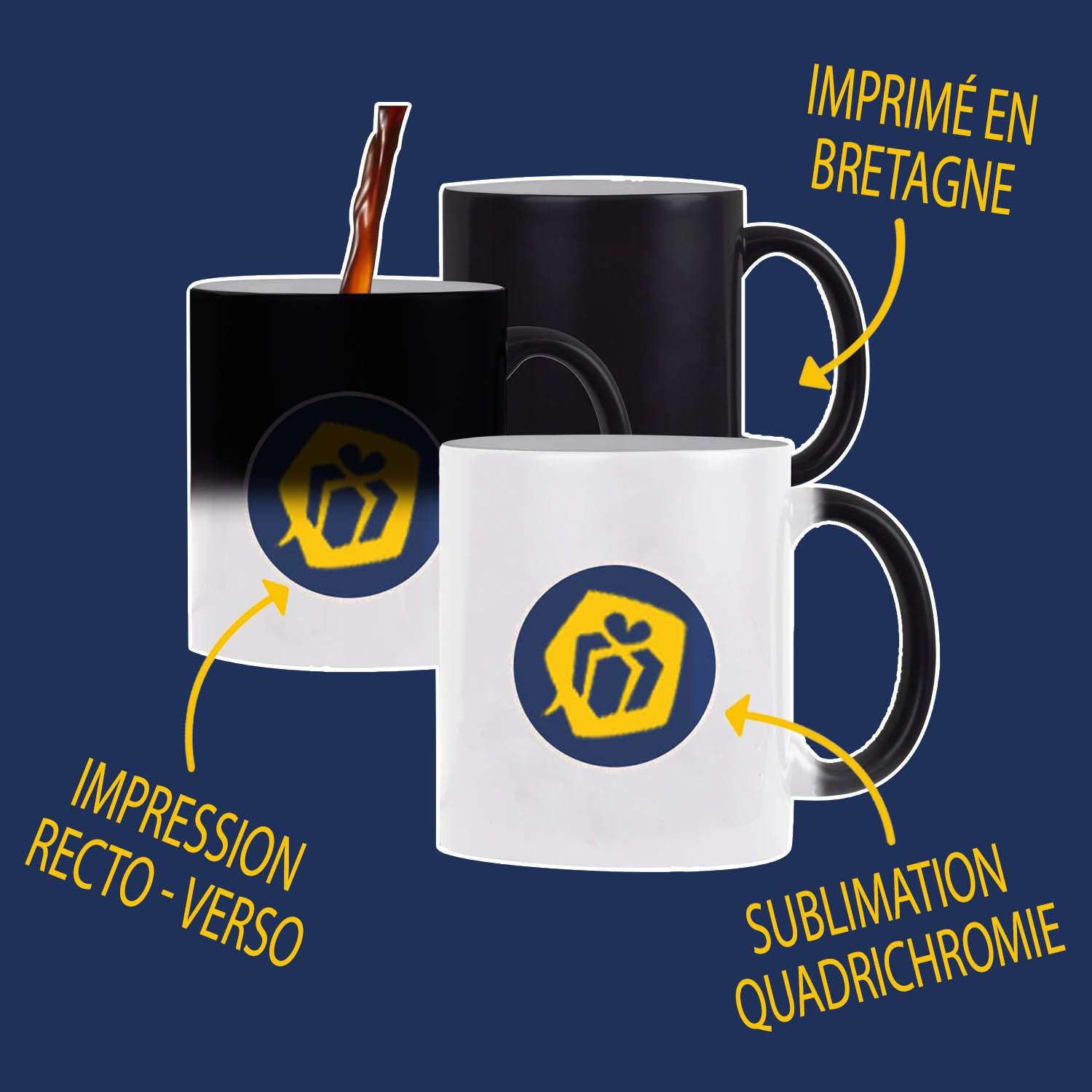 Otshirt Tasse Magique J'ai Pas Toujours Raison | Mug qui change couleur avec la chaleur | Idée Cadeau Humour Drôle Marrant Original Anniversaire Fête