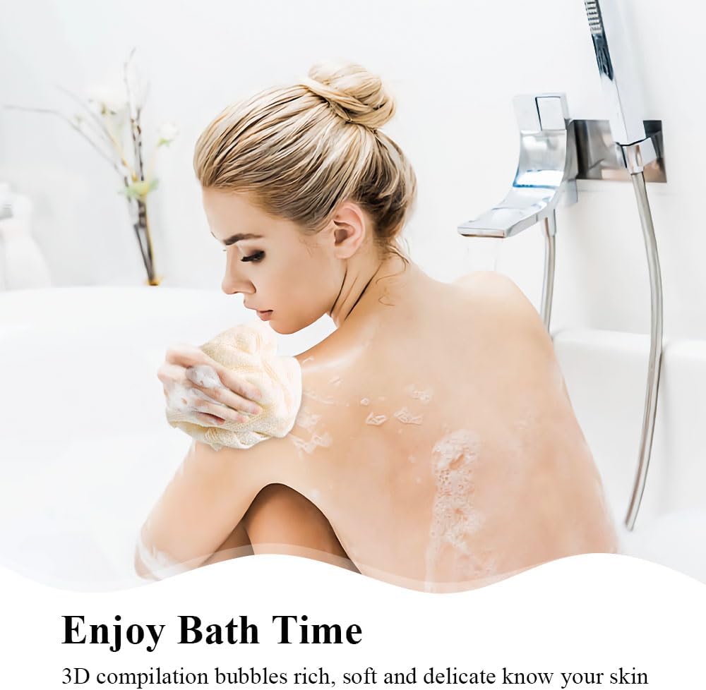 Exfoliating Shower Towels, 2 Pcs Scrub Cloth, Exfoliating Towel, Exfoliating Washcloth for Showering, Rip-Resistant Exfoliating Washcloth, Back Exfoliator Towels for Women, Men - Image 4