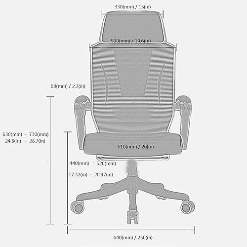 Miniatura 2 de Silla ergonómica comercial de malla ejecutiva con respaldo alto, con soporte lumbar ajustable, reposacabezas y reposabrazos 3D