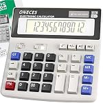 Standard Function Handheld Electronics Desktop Business Calculators, Big Button 12 Digit Large LCD Display, Solar Battery Dual Power,Handheld for Daily and Basic Office