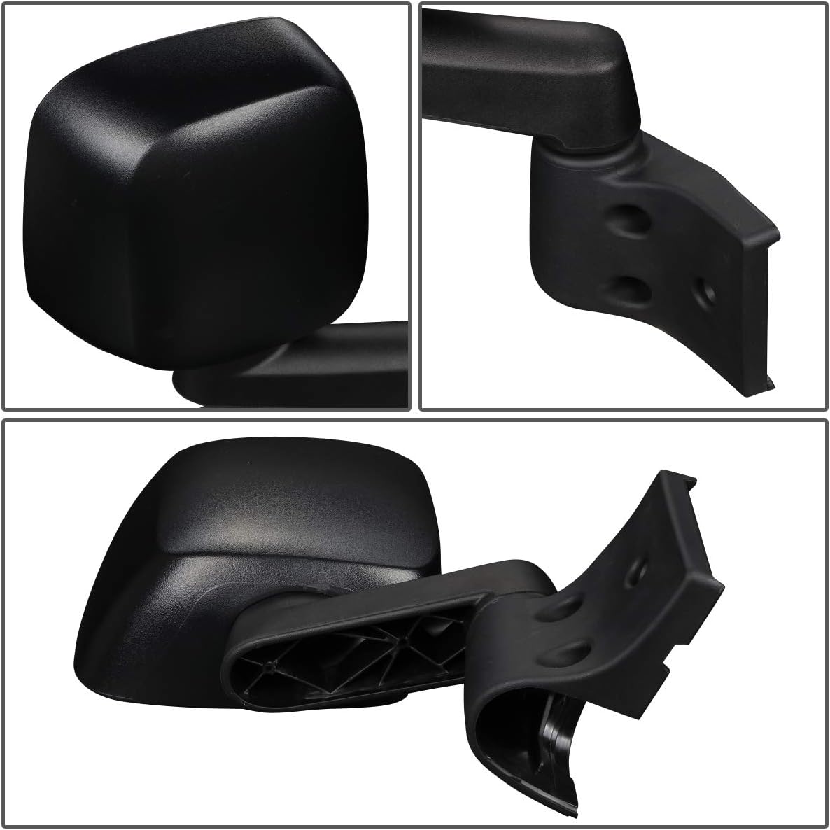Auto Dynasty CH1320234 CH1321234 OE Style Manual Adjustment Side View Door Mirrors Compatible with Wrangler 03-04, Pair