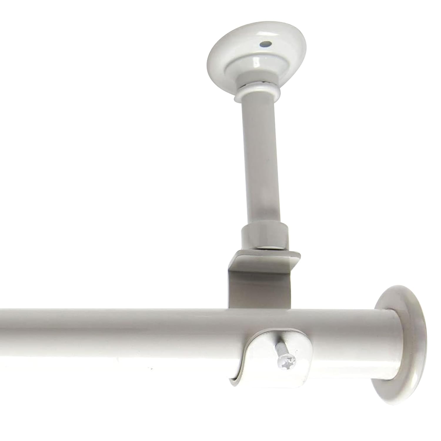 Room/Dividers/Now Adjustable Extra Long Curtain Rod - Ceiling Mounted Curtain Rod - 108-168" Window Bar for Ceiling or Wall - Sturdy and Stylish Solution for Windows and Room Dividers 108in-168in White