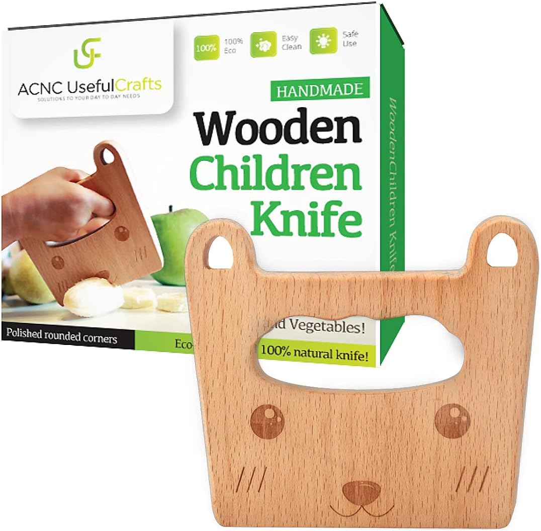 Buy Wooden Kids Knife;Wooden Handmade Children Knife for safe cutting