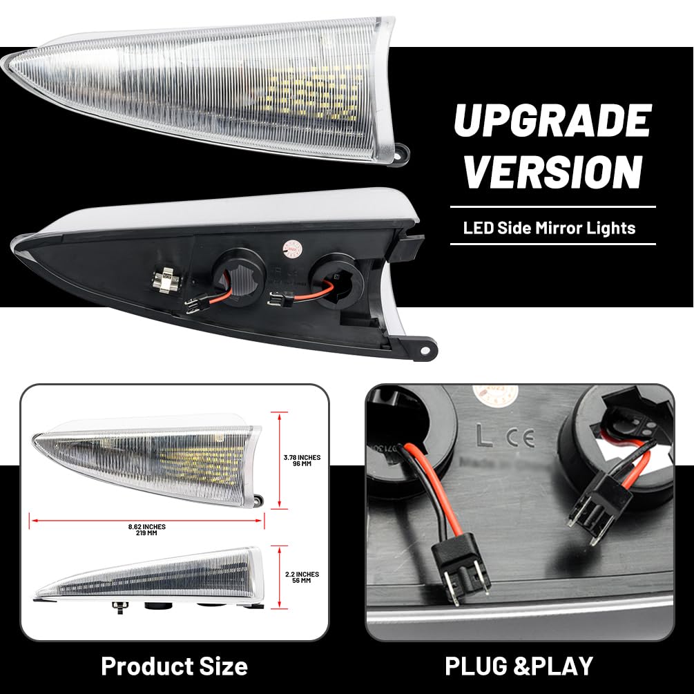 Amazon.com: NJSBYL Clear Lens Side Mirror Puddle Lights for 2003