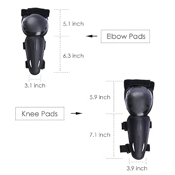 Webetop Kids Dirt Bike Knee & Elbow Pads 4pc Motocross Gear Set for Youths | Universal Youth Fit, Impact-Absorbing Foam, Adjustable Hook-and-Loop, Lightweight for Active Play
