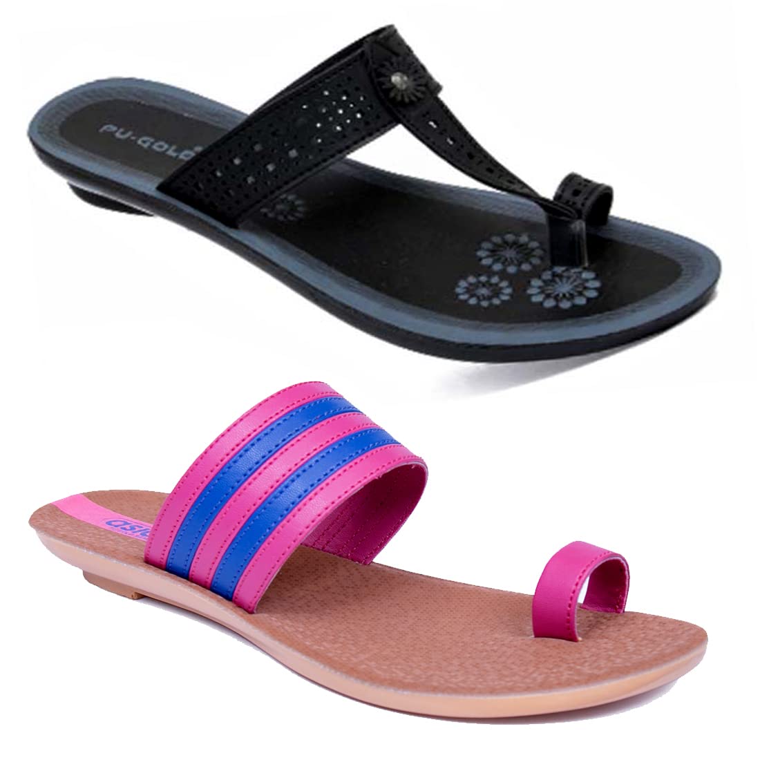 ASIAN Girls Sliper's for Women | Ladies Chappal for Women Stylish Flat  Heels Slippers for Women | Perfect Walking (Pack Of 2) : Amazon.in: Fashion