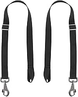 Vista 1 de Correas para las patas de manta de caballo, correa elástica de repuesto para el vientre con broches giratorios dobles, longitud ajustable de 24 a 42