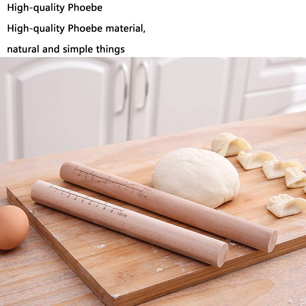 Rodillo francés de madera, rodillo cónico, rodillo de madera de primera calidad para hornear, pizza y masa, 9.8 pulgadas