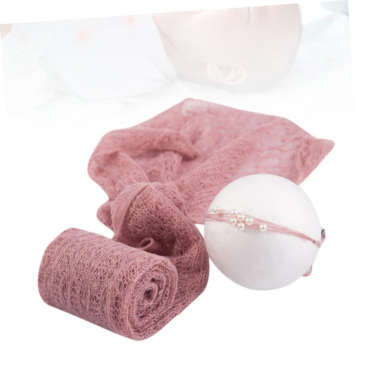 ibasenice Rekwizyty Do Zdjęć Noworodków - Mohair Wrap Swaddle Akcesorium Do Fotografii Dziecięcej Wygodne I Urocze Idealne Dla Rodzin Z Małymi Dziećmi Otulacz Do Studia Fotograficznego