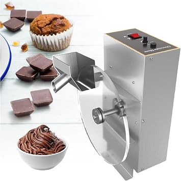 Commercial Chocolate Melting Pot & Tempering Machine with Mixing Wheel, Coating Moulding Mixer with Melting Furnace, Adjustable Speed 35-55 RPM for Cake and Dessert Shops A