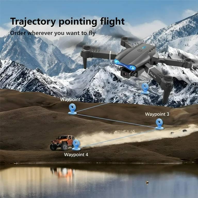 Image of dRoNe wItH hD DuAl cAmErA BrUsHlEsS MoToR, oNe cLiCk tAkEoFf /lAnDiNg FlIp rOlLiNg gEsTuRe cOnTrOl wI-Fi cAmErA ReMoTe cOnTrOl -X DrOnE (E99)