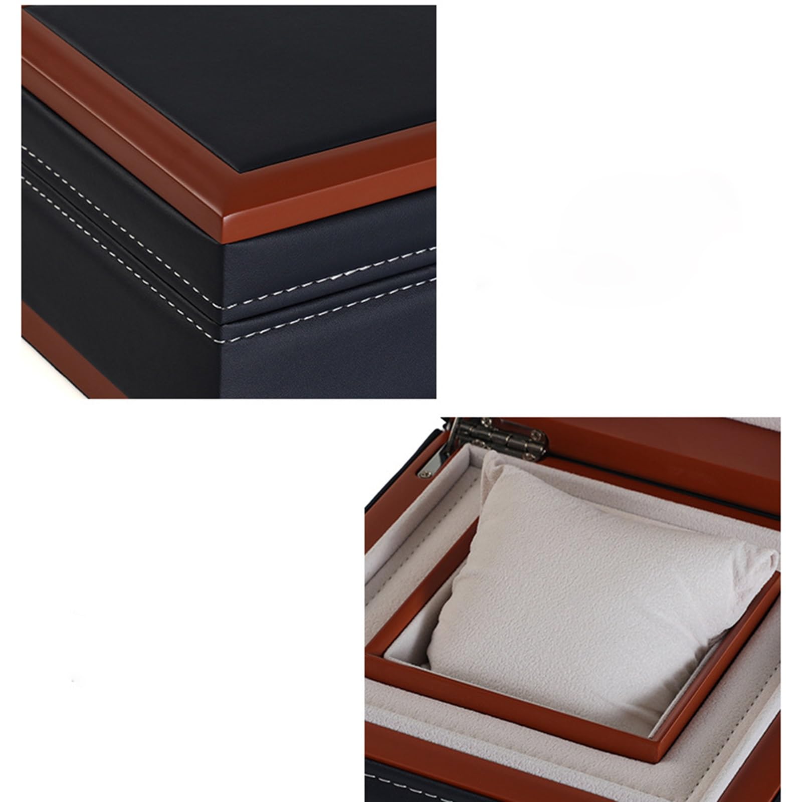 Boîte de rangement pour montres Boîte de montre organisée for hommes femmes boîte haute qualité avec couvercle rabattable en bois massif, d'emballage, rangement bijoux