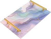 Vista 9 de Bandeja de tocador de mármol negro dorado para mostrador de baño, bandeja rectangular de mármol, bandejas decorativas de cocina, bandejas