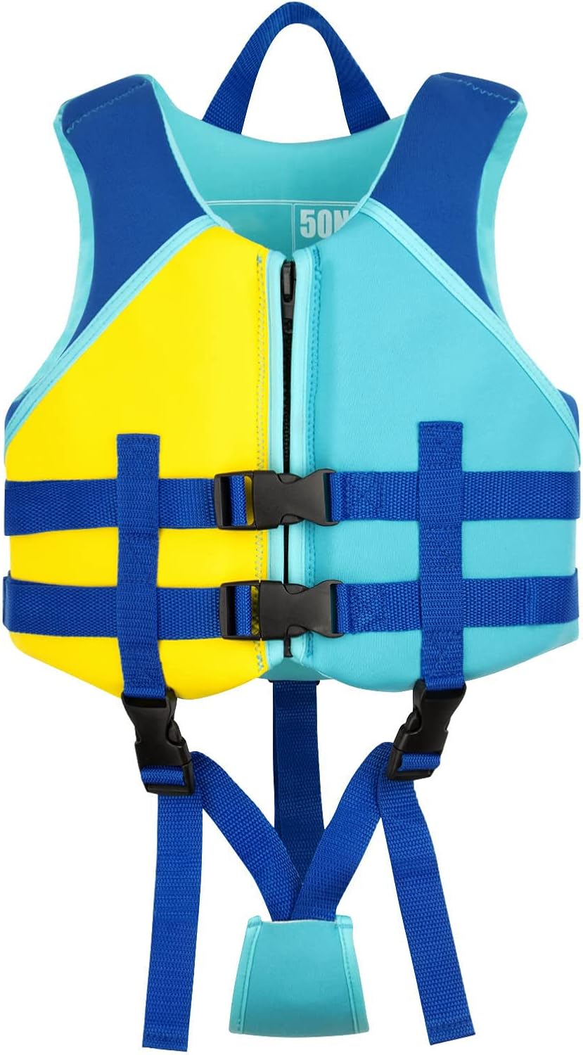 OldPaPa Toddler Swim Vest, Kids Swim Vests, Children Float Jackets for 20-30-40-50-60 lbs Girls and Boys, Kids Swim Jackets Buoyancy Swimwear for 2,3,4,5,6,7,8,9 Years Toddlers, Infants & Children