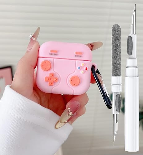 Miniatura 10 de Linda Funda de Pato para Airpod de 2ª y 1ª Generación, Divertida Funda de Airpods 3D de Dibujos Animados Kawaii con Kit de Limpieza y Llavero