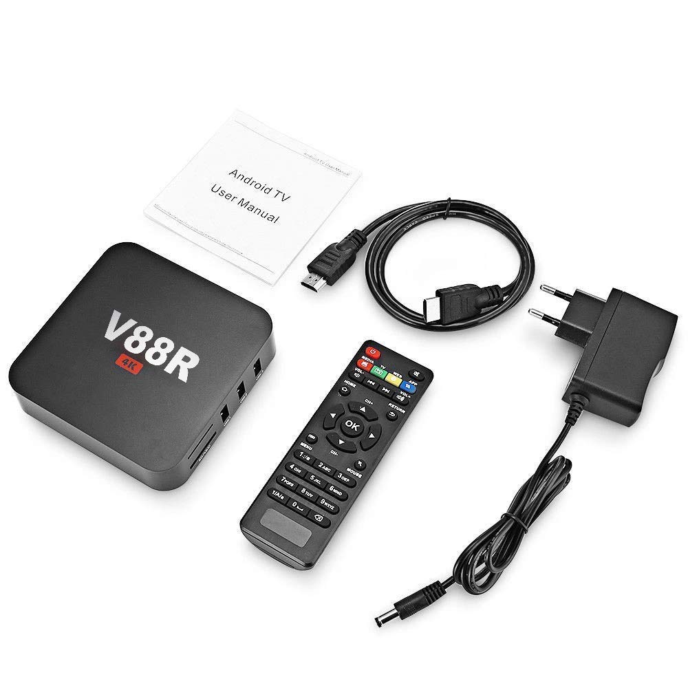 Contents of the TECHDASH V88R 4K Android Mini PC Box package