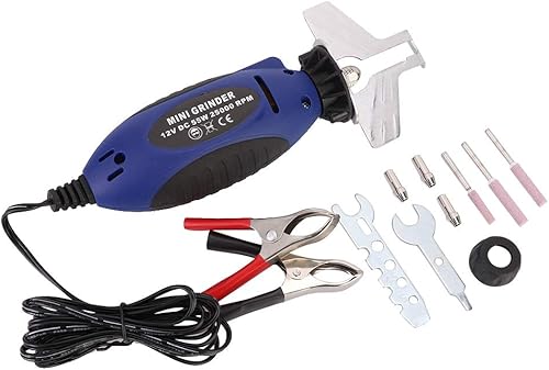 Jeanoko 12V Mini Afilador de Motosierra Máquina de Pulir de Cadena Eléctrica Herramienta de Afilado de Motosierra Herramienta de Sierra de Cadena