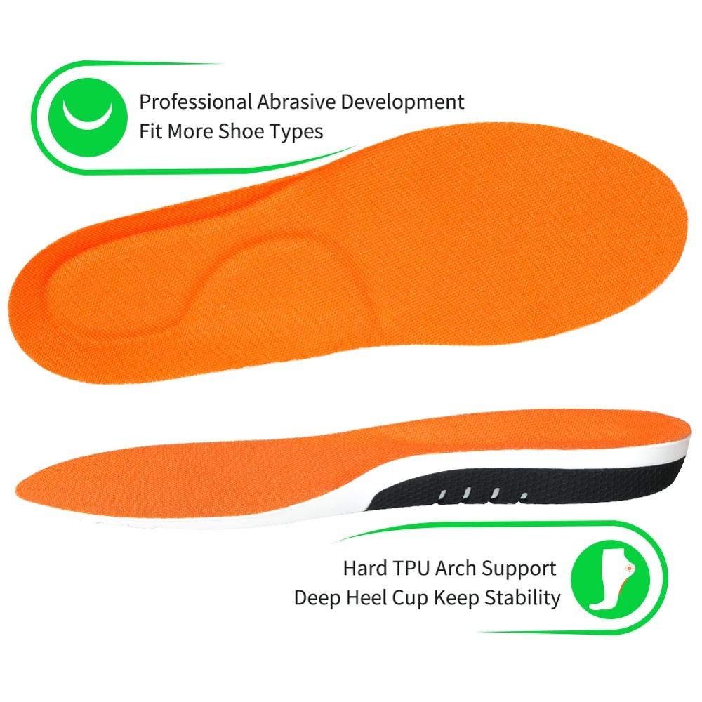 EDDGE Plantillas ortopédicas de Soporte de Arco de TPU for pies Planos, Inserciones de Copa de talón Profundo de Gel for Fascitis Plantar, Zapatos ortopédicos, Suela Acolchada (Size : 35-40)
