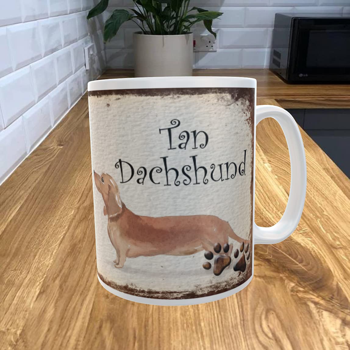 Shawprint Limited White Tan Dachshund 11Oz Coffee Mug My Dog's Bedtime Prayer Theme 107Drmug