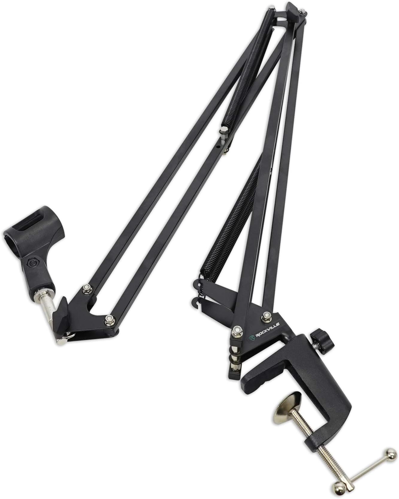 Rockville Dms40 40" Microphone Boom Arm Studio Podcast Usb Mic Stand+Desk Clamp