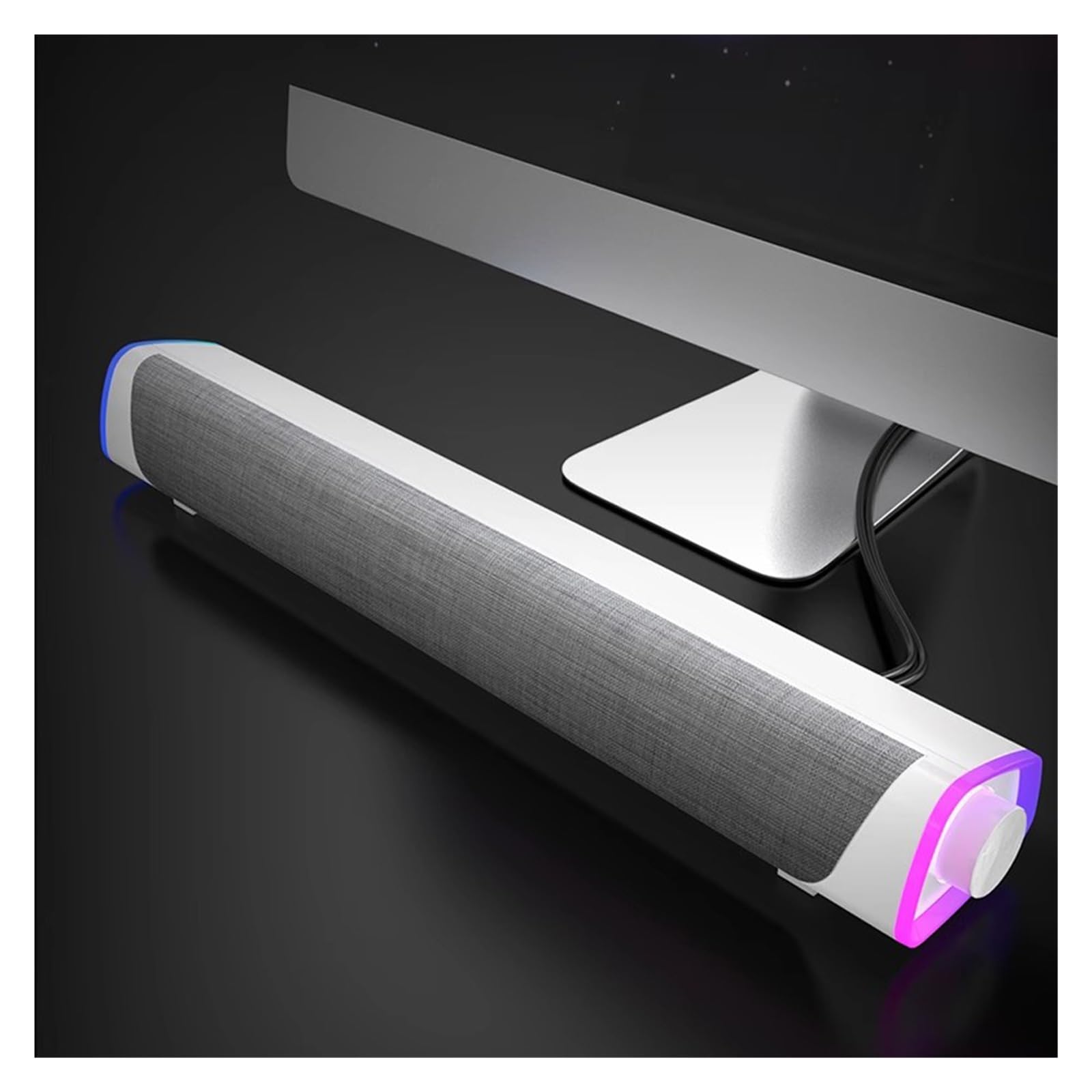 Audio for computer, computer desktop, subwoofer desktop esterno piccolo cablato domestico(Blue,White)