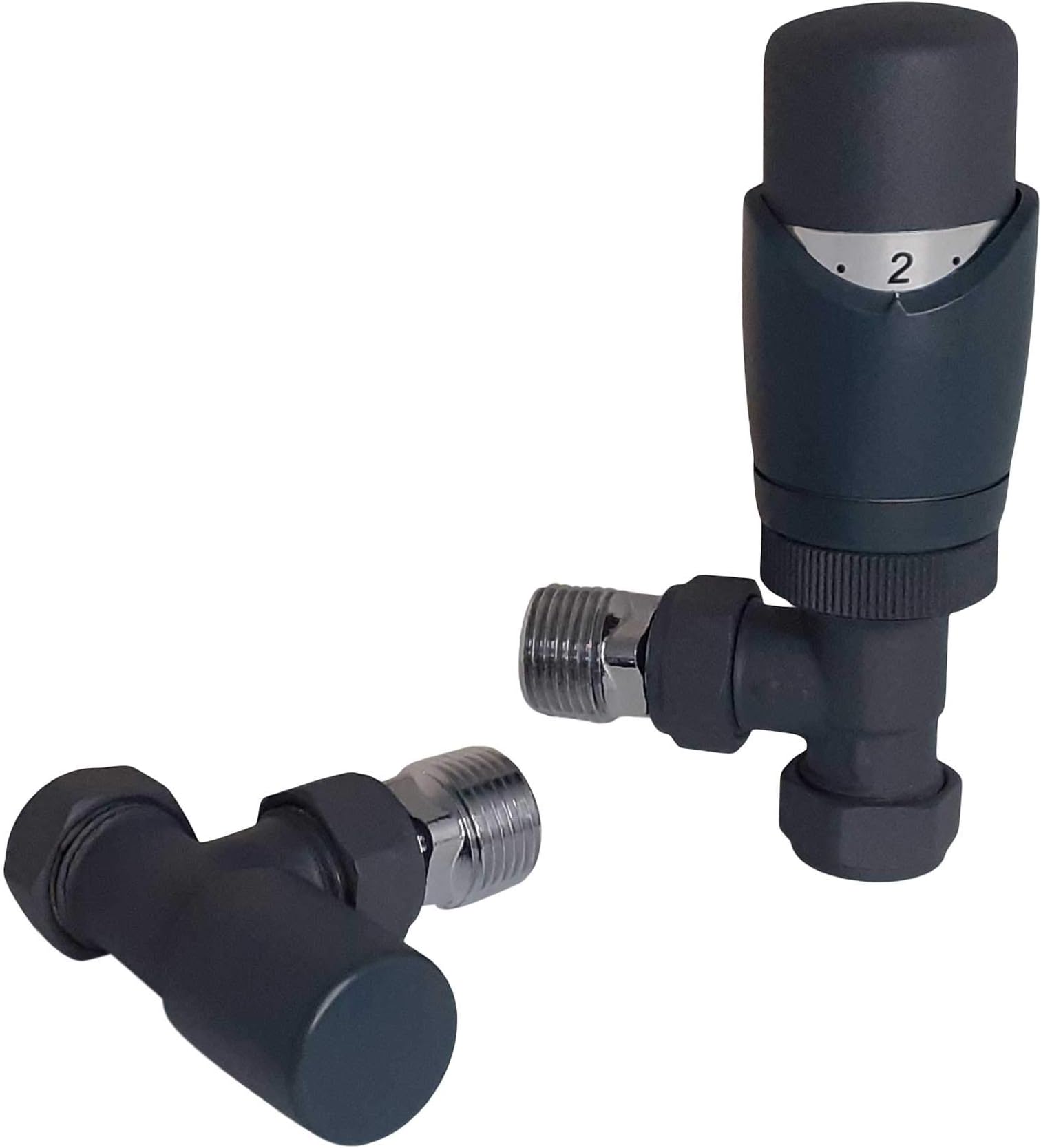 Milano - Modern Black 15mm Heated Towel Rail Radiator Pipe Connector ...