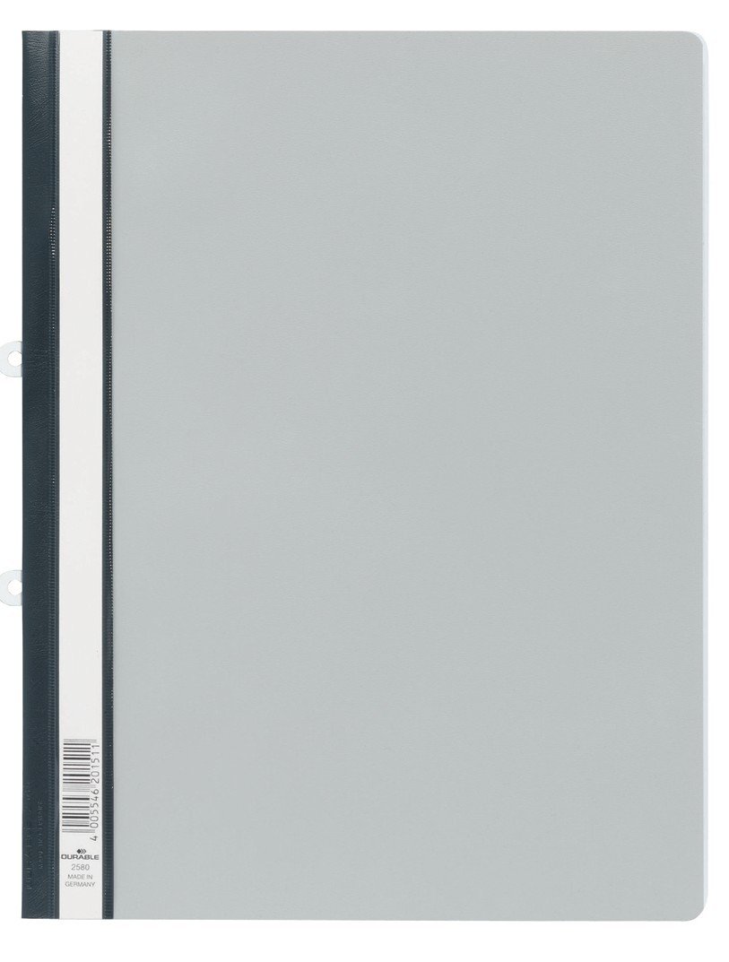 Durable Clear View Folder PVC Gris - Carpeta (PVC, Gris)