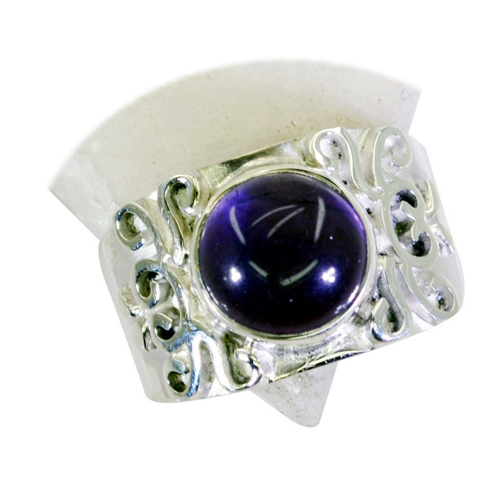 Bague améthyste véritable argent 925 contre l'inconfort des tailles