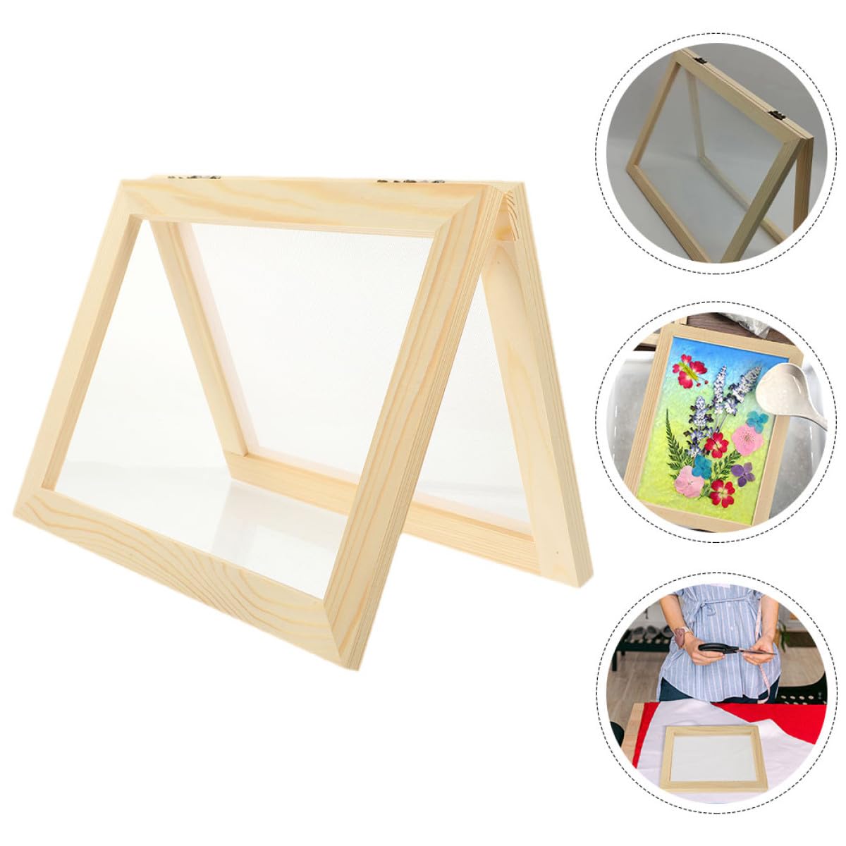 Anneome Cornice in Legno per Carta Fatta Mano DIY Stampo per Lavori Artigianali Telaio per Arti e Mestieri Semplice da Usare e Pulire Materiale Naturale