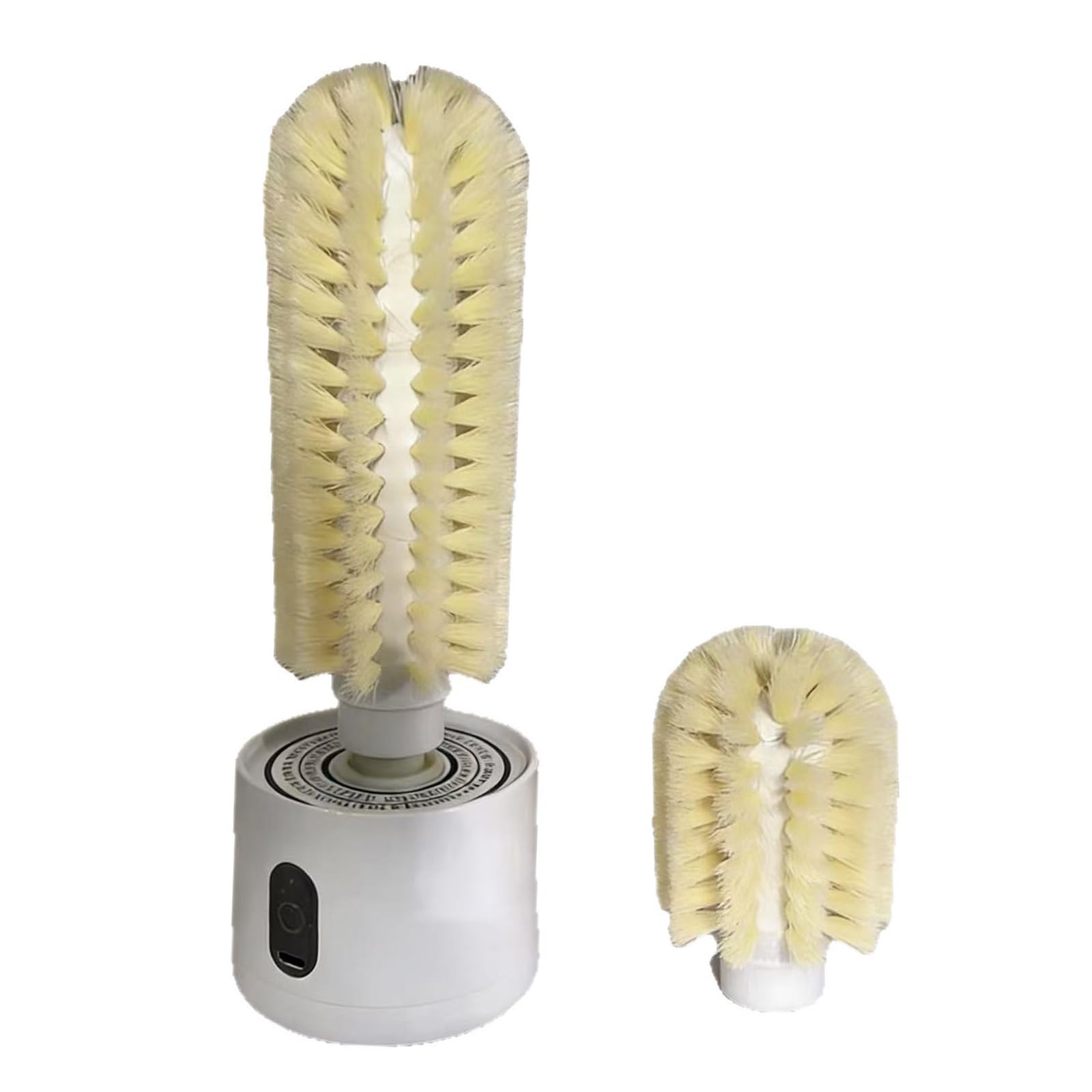 Qisuw Scrub Brush for Kitchenware Powerful Adhesive Base Eliminates Debris From Cups and Jars Wall Mounted Scrubber