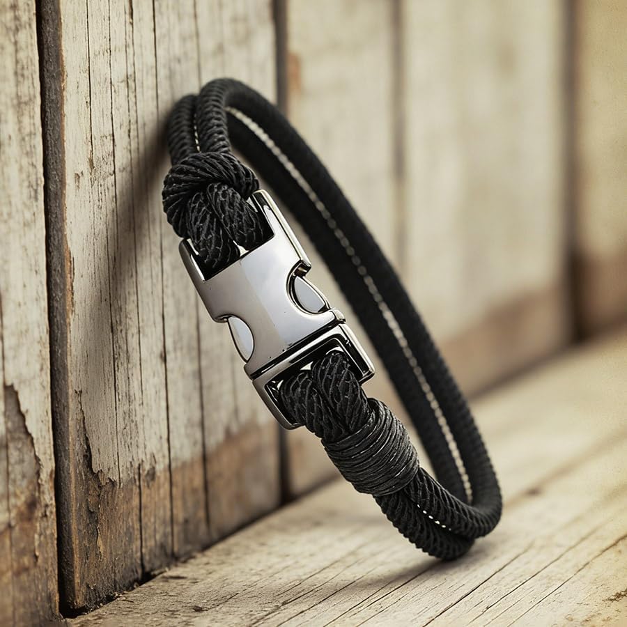 Fashion Handmade 4mm Milan Rope Bracelet Black Hook Mens Armband Braslet For Boyfriend Jewelry