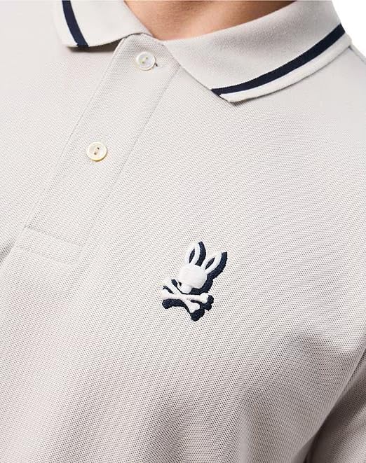 Psycho Bunny Groves Pique Polo (Pearl, XL) | Amazon.com.br