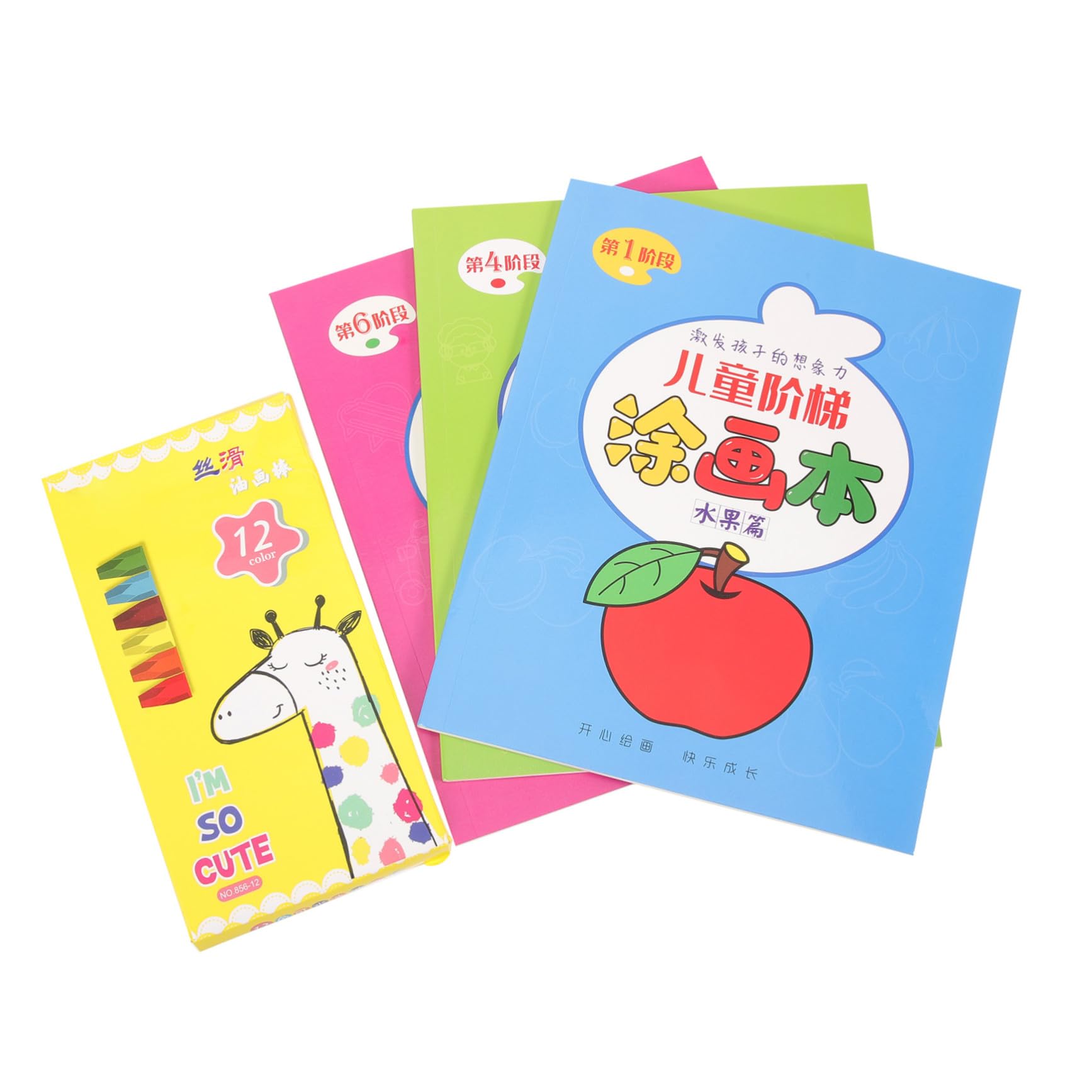 OSALADI Libro Da Colorare Per Ragazzo Ragazza Piccoli Pastelli Cera Inclusi Album Da Colorare Motivi Di Cartoni Animati Vuoti Per Stimolare Immaginazione Dei Ragazzo Ragazza