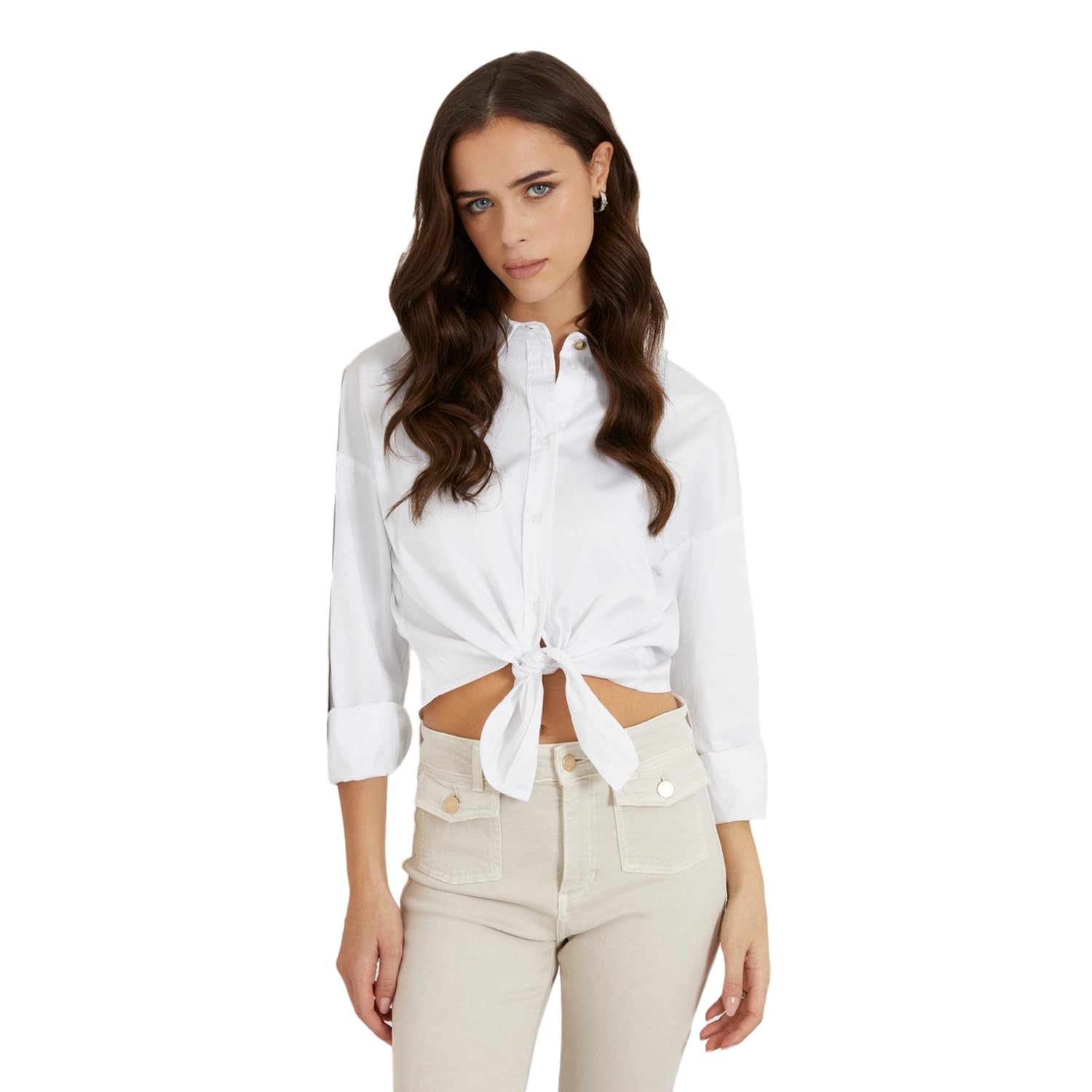 Guess Camicia A Maniche Lunghe con Fiocco Camicia a Maniche Lunghe con Fiocco Donna