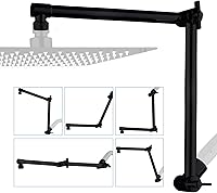 Vista 19 de G-Promise Brazo de Extensión para Cabezal de Ducha de 13 Pulgadas, Extensor de Latón Macizo Ajustable en Altura y Ángulo, Eleva o Baja la Ducha