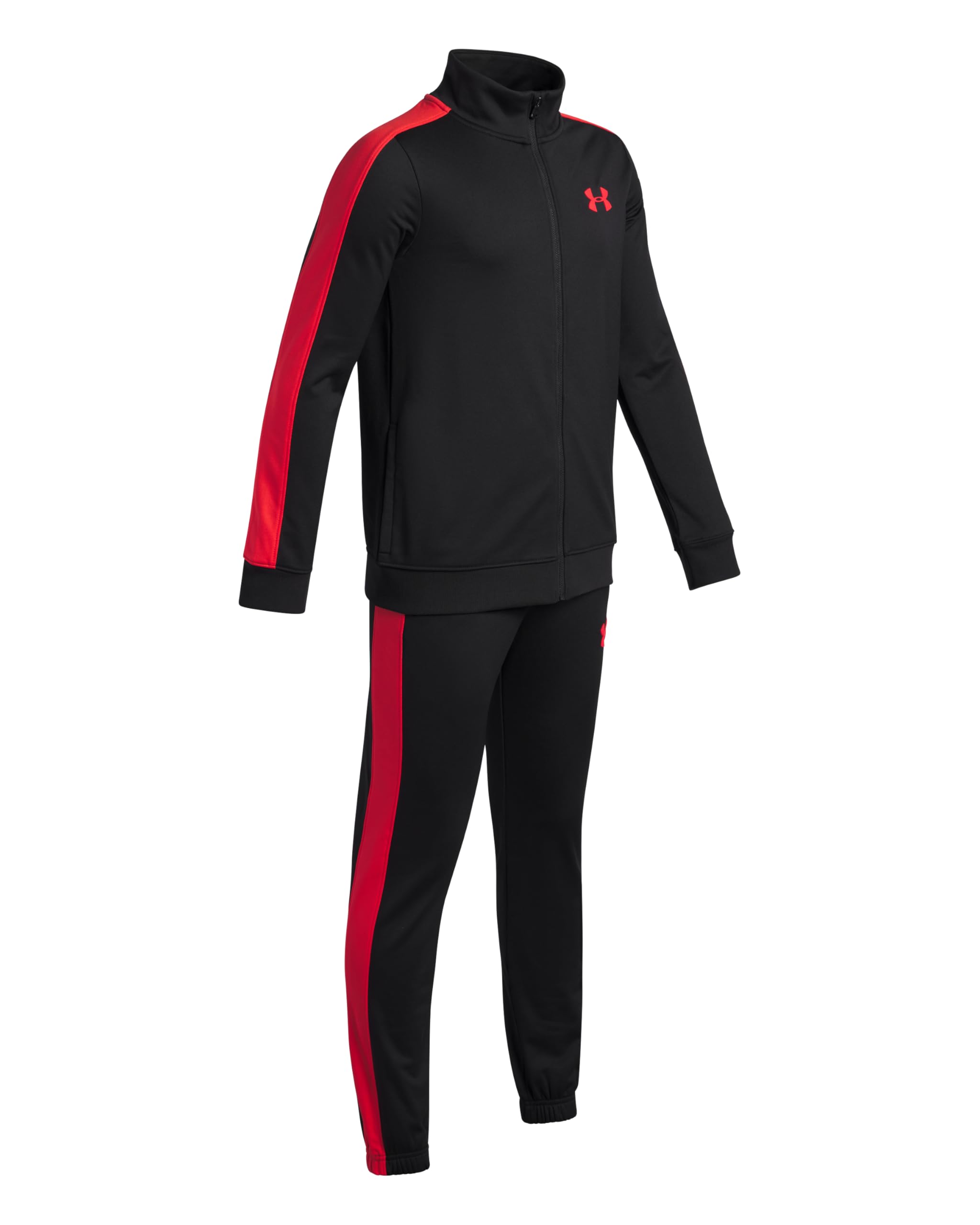 Under Armour UA Rival Knit dres dresowy - czarny/czerwony Racer Red - YXL