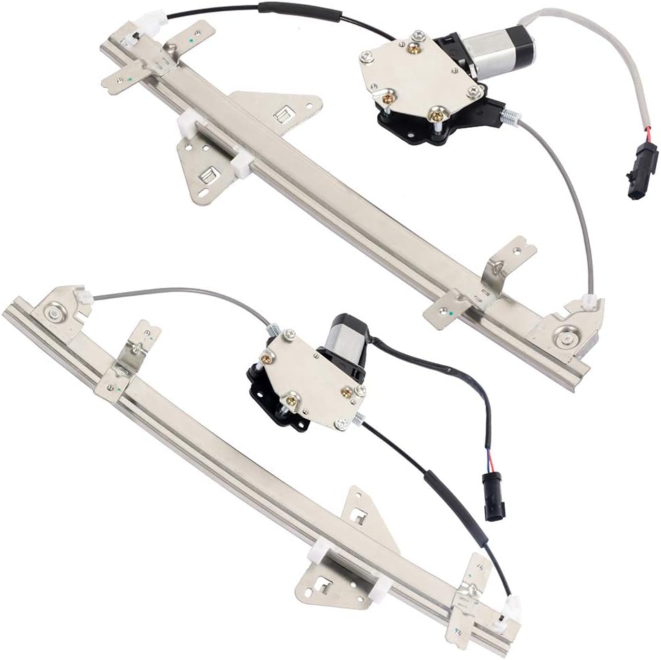 SCITOO 741-598 and 741-599 Power Window Regulator Driver Side and Passenger Side Compatible for 2000-2004 for Dodge Dakota,1998-2003 for Dodge for Durango, Power Window Regulator With Motor