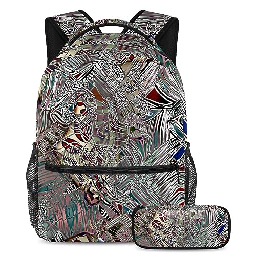 Sac à dos imprimé ondulé léger et durable pour enfants filles garçons femmes hommes