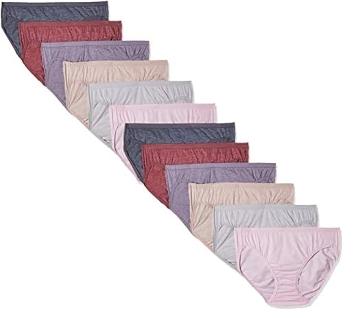 Fruit of the Loom Ropa Interior (Paquete de 12) Mujer, Bikini – Mezcla de algodó