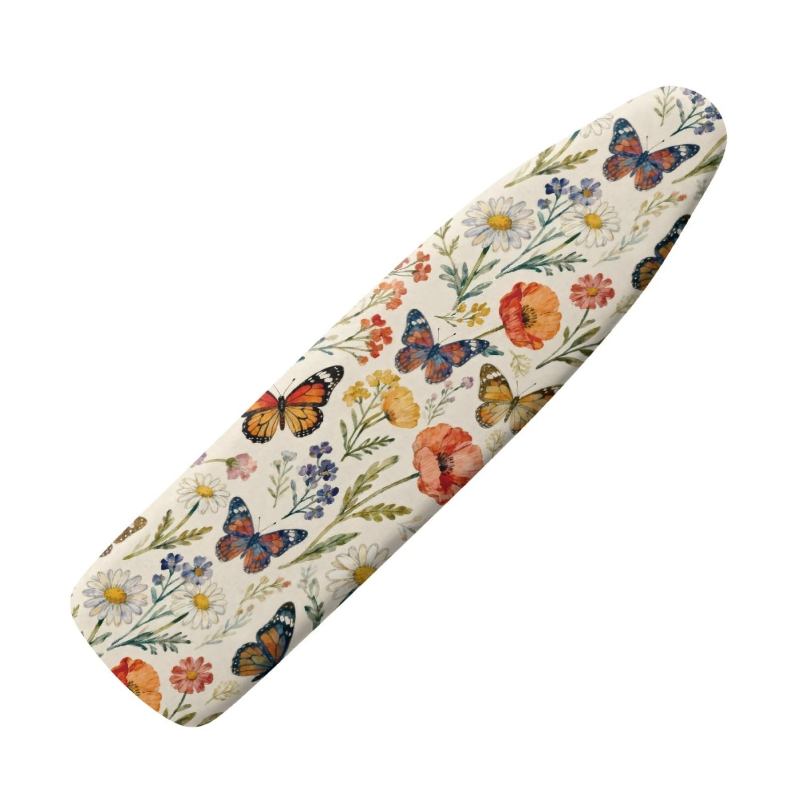Elasticated Ironing Board Covers 125 X 45 Orange Blue Universal iron board covers and Padding,Adjustable Fastener,Durable,Washable,Easy to Install,Slip-resistant and heat-resistan