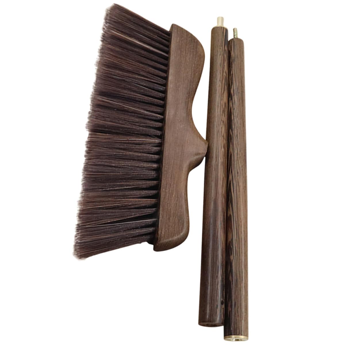 Scopa a Manico in Legno di Acero Setole Morbide, Scopa Spazzatrice Riutilizzabile per Pulizia Interna ed Esterna, per Casa, Cucina, Cortile e Ufficio