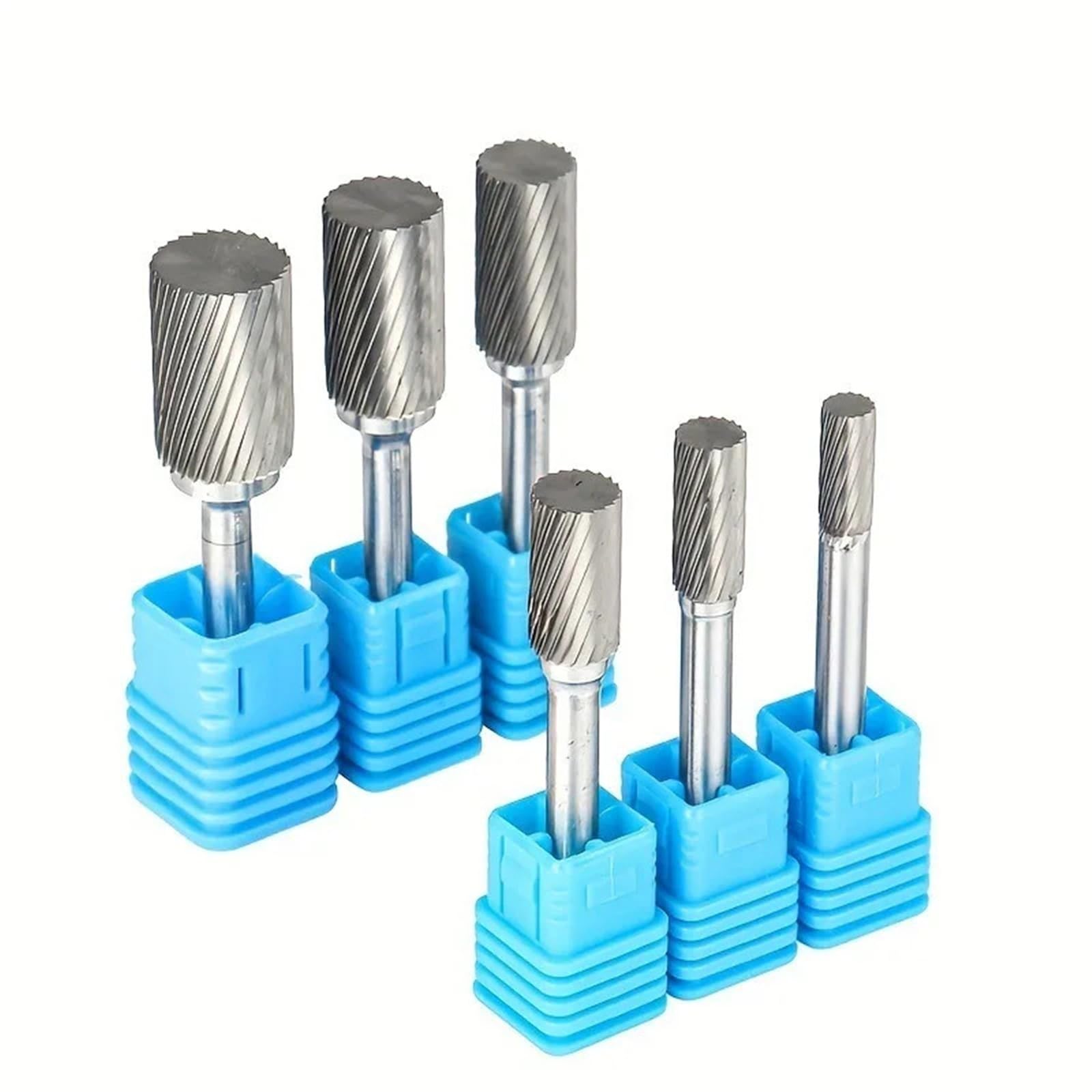 1pc 6mm A/AX Type Cylinder Head Tungsten Carbide Alloy Rotary File Drill Milling Carving Bit Point Burr Die Grinder Abrasive Tools(A1425M06)